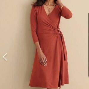 Soft Surroundings Damaria Faux Wrap Dress Femenine Cabincore Large